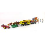 A collection of loose Dinky vehicles to include a coals hydra truck,