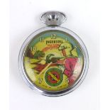 An Ingersoll chrome cased Dan Dare pocket watch with automaton arm movement and the Eagle Comics