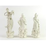 A Chinese Guanyin blanc de chine figure, h.