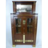 A late 19th/early 20th century Jugendstil mahogany, brass mounted,