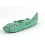 A Dinky Toys Meccano Limited car in the form of thunderbolt land speed car with green paint work