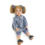 A Gotz plastic headed doll, with Gotz stamp to back 452-20 to back of neck,