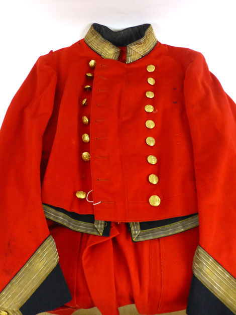 A post-1901 County Court officers scarlet and double breasted dress coat,