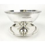 A silver hallmarked grapefruit dish, Birmingham 1927, weight approx.