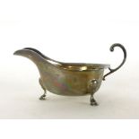 A silver hallmarked sauce boat, Sheffield 1932, weight approx.