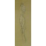 Albert Victor Ormsby Wood (1904-1977), a stylised study of a standing lady, unsigned,