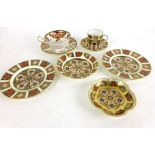 A collection of modern Royal Crown Derby Imari pattern tablewares to include coffee and tea cup