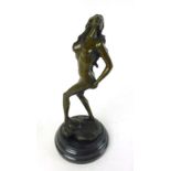 After Aldo Vitaleh, a figure of a nude standing upon rocks, with signature to the font,