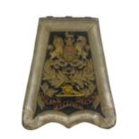 A Victorian black leather sabretache of the Royal Artillery,