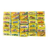 A large collection of various Matchbox Superfast die cast cars to include numbers 1, 2, 14, 12 22,