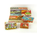 Two military based board games 'Dover Patrol' and 'L'Attaque' in original boxes together with five