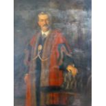 20th century English School, a portrait of the Mayor of Luton, oil on canvas,