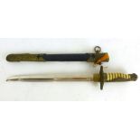 A reproduction 20th century Japanese Naval Officers dagger,