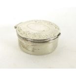 A silver and parcel gilt pill box, Birmingham 1989, weight approx.