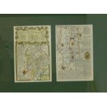 'The Road from Oxford to Coventry continued to Derby' diptych map,