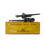 A Britains 155mm Gun, with detachable trail wheels,