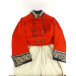 A post-1901 Lord Lieutenants scarlet double breasted tailcoat,