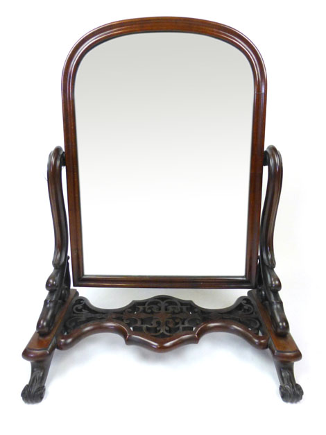 A Victorian mahogany toilet mirror,