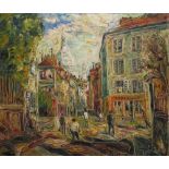 EINAR JOHANSEN (1863-1965), 'Paris', oil on canvas, 59cm x 69cm, framed.