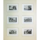 ITALIAN SCHOOL, 'Views of Rome', engravings, a set of six, 65cm x 54cm each, framed.