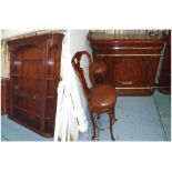DRINKS BAR, Victorian style with brass footrail in two parts,