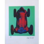 ANDY WARHOL (American, 1928-1987) 'Mercedes W125', lithograph in colours signed in the plate,