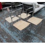 PHILIPPE STARCK DESIGNED DINING CHAIRS, a set of four,