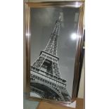 PHOTOGRAPH OF EIFFEL TOWER, in a steel frame, 175cm x 95cm.