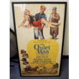 'THE QUIET MAN', American coloured lithograph poster, 98cm H x 54cm W, framed and glazed.