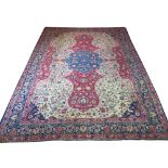 FINE ANTIQUE UNUSUAL TABRIZ CARPET, 405cm x 280cm,