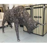 BULL, in filigree metal, 200cm x 111cm H.