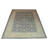 AFGHAN ZIEGLER CARPET, 302cm x 250cm, all over design of bouquet medallions,