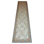 AUBUSSON STYLE RUNNER, 366cm x 90cm,