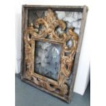 MIRROR, Italian Renaissance style antique effect in a distressed frame, 138cm x 104cm.