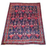 VINTAGE SIRJAN CARPET, 185cm x 148cm, repeat stylised vase,