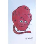 ANDY WARHOL (American, 1928-1987) 'Red Sam', lithograph signed in the plate, 34.5cm x 27cm, framed.