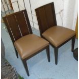 DINING CHAIRS, a set of six,