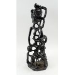 MAKONDE SCULPTURE, 'Devil', Tanzania, carved ebonywood, 56cm H.