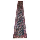 ARTS AND CRAFTS DESIGN HAND KNOTTED RUNNER, 540cm x 78cm,