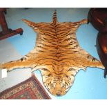 TIGER SKIN RUG, 180cm W x 180cm L approximately.