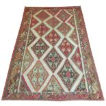 VINTAGE QASHQAI KILIM CARPET, 250cm x 160cm,