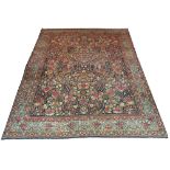 FINE ANTIQUE TEHRAN CARPET, 294cm x 237cm,