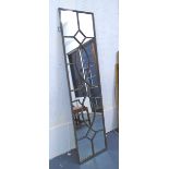 MIRROR, in an ornate rustic effect frame, 192cm x 49cm.