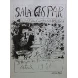 PABLO PICASSO, 'Sala Gaspar' 1961, original lithograph published by Sala Gaspar, Barcelona,