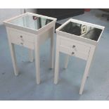 BEDSIDE TABLES, a pair,