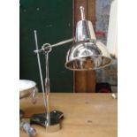 DESK LAMP, balance type in plated metal finish, 61cm H.