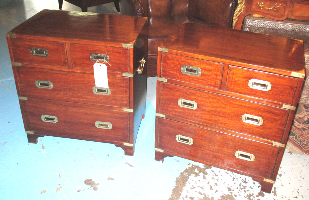 BEDSIDE CHESTS, a pair,