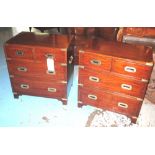 BEDSIDE CHESTS, a pair,