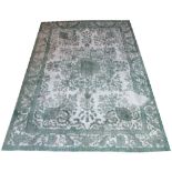 VINTAGE KERMAN CARPET, 294cm x 202cm, palmettes and scrolling vines in a famille verte finish.