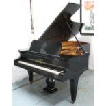 GRAND PIANO, C Bechstein in an ebonised case, supplied by Harrod Ltd, serial no.